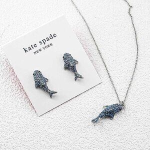 Kate Spade Shark Earring and Necklace Set